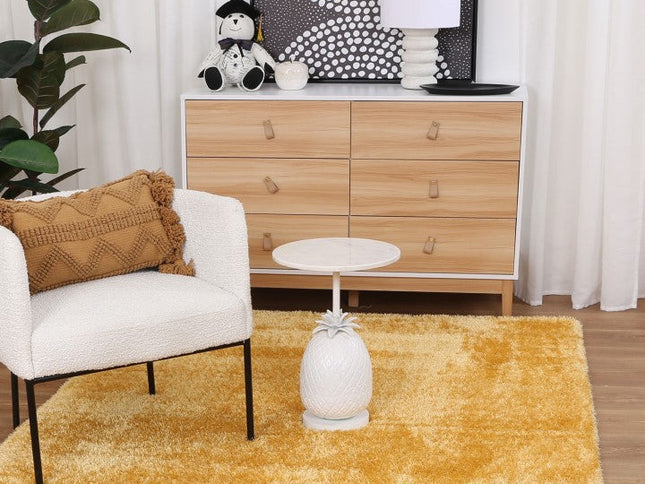 Puffy Soft Shag Mustard Rug