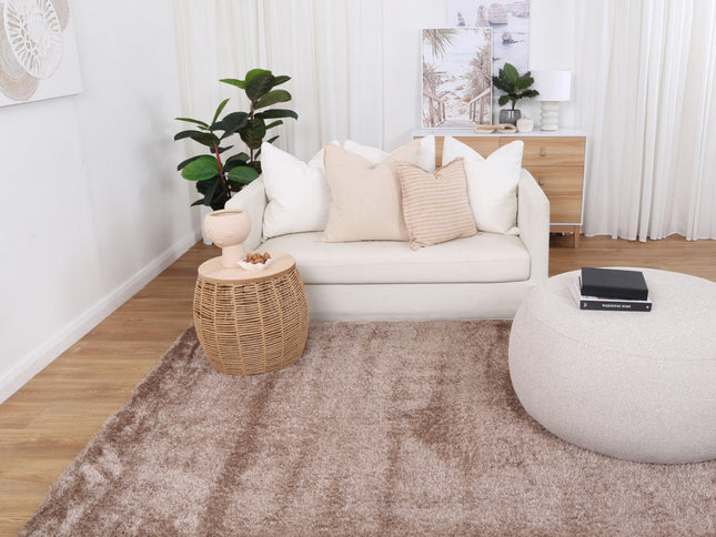Puffy Soft Shag Beige Rug