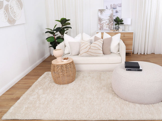 Puffy Soft Shag Ivory Rug