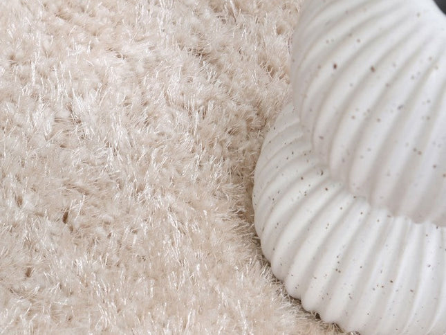 Puffy Soft Shag Ivory Rug
