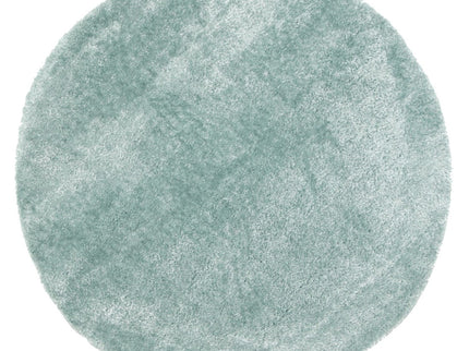 Puffy Soft Shag Round Rug Teal