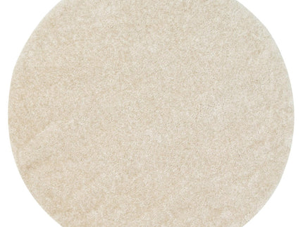 Puffy Soft Shag Round Rug Ivory
