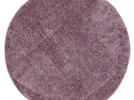 Puffy Soft Shag Round Rug Lilac