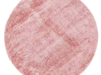 Puffy Soft Shag Round Rug Pink