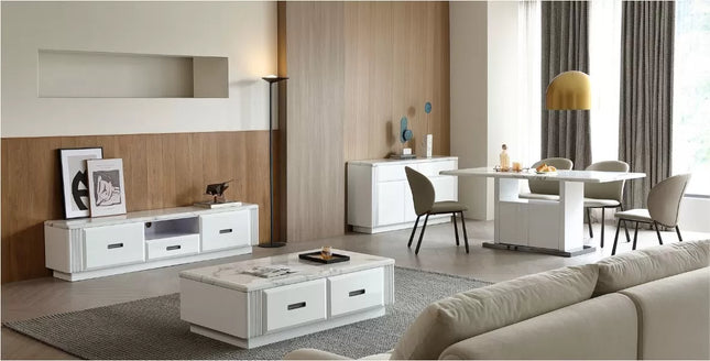 Paris 7Pce Dining Set- White