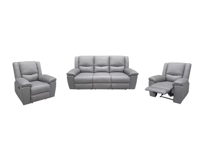 Park Lane 3 Seater Manual Recliner - Grey
