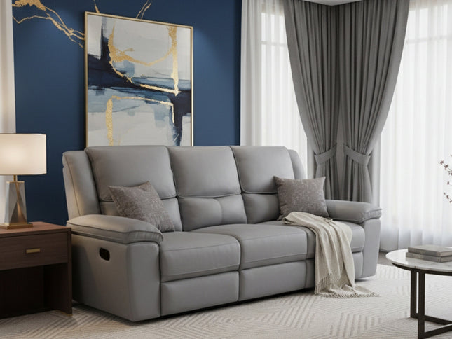 Park Lane 3 Seater Manual Recliner - Grey