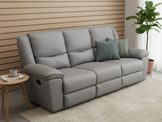 Park Lane 3 Seater Manual Recliner - Grey