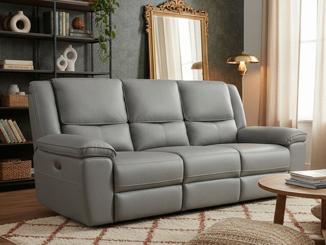 Park Lane 3 Seater Manual Recliner - Grey