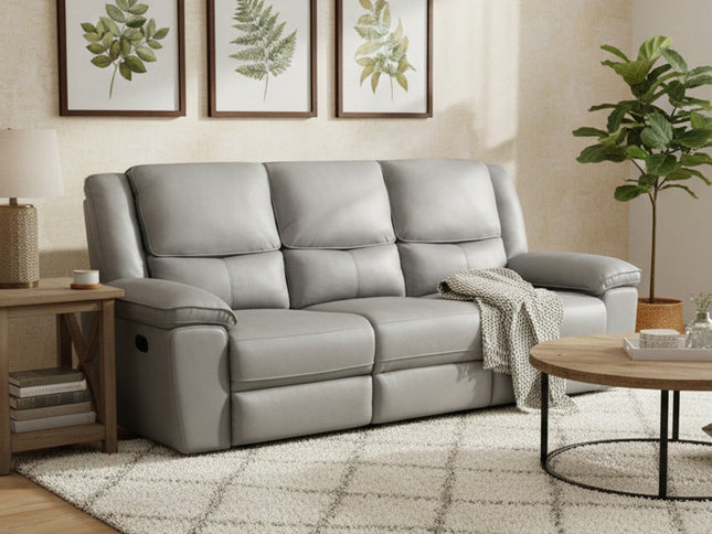 Park Lane 3 Seater Manual Recliner - Grey
