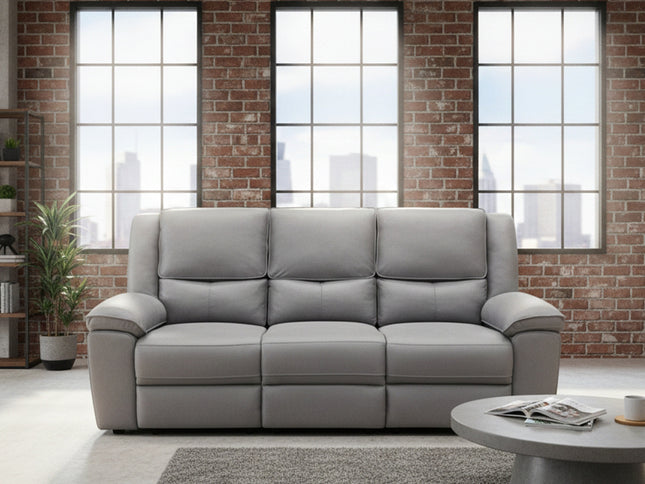 Park Lane 3 Seater Manual Recliner - Grey