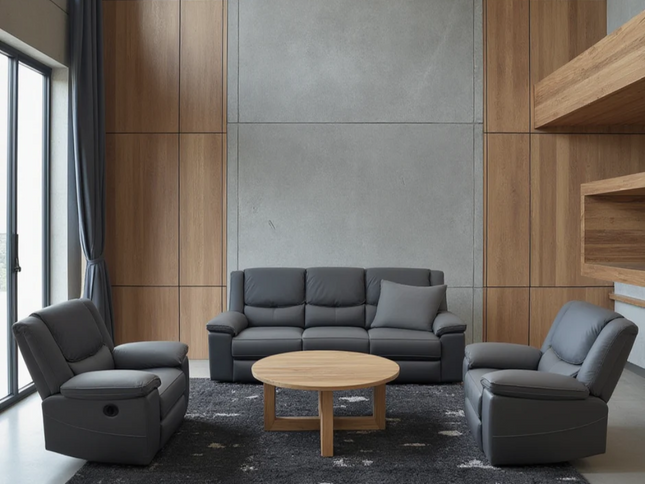 Park Lane 3+1+1 Manual Recliner - Grey