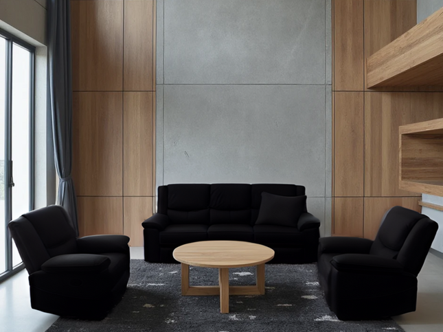 Park Lane 3+1+1 Manual Recliner - Onyx