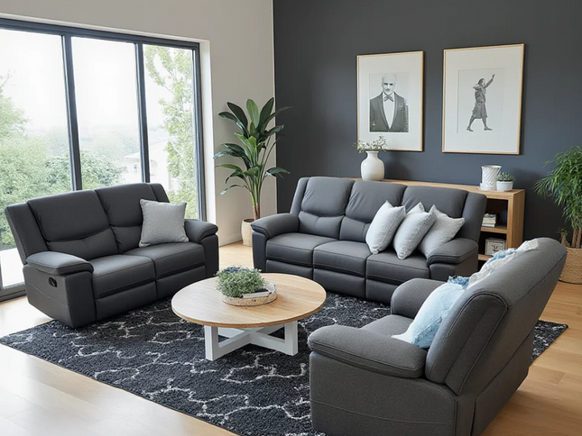 Park Lane 3+2+1 Manual Recliner - Grey