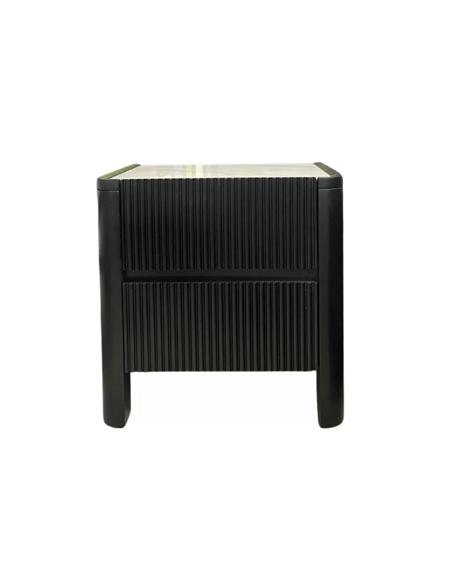 Lisbon 5 Pce Queen Dresser Mirror Suite - Black
