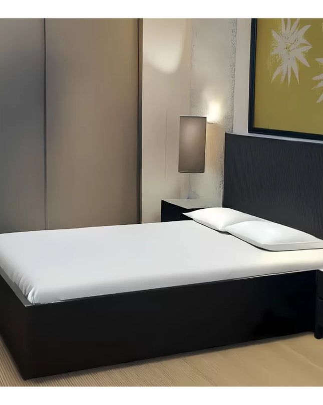 Lisbon Queen Bed W/Gas Lift - Black