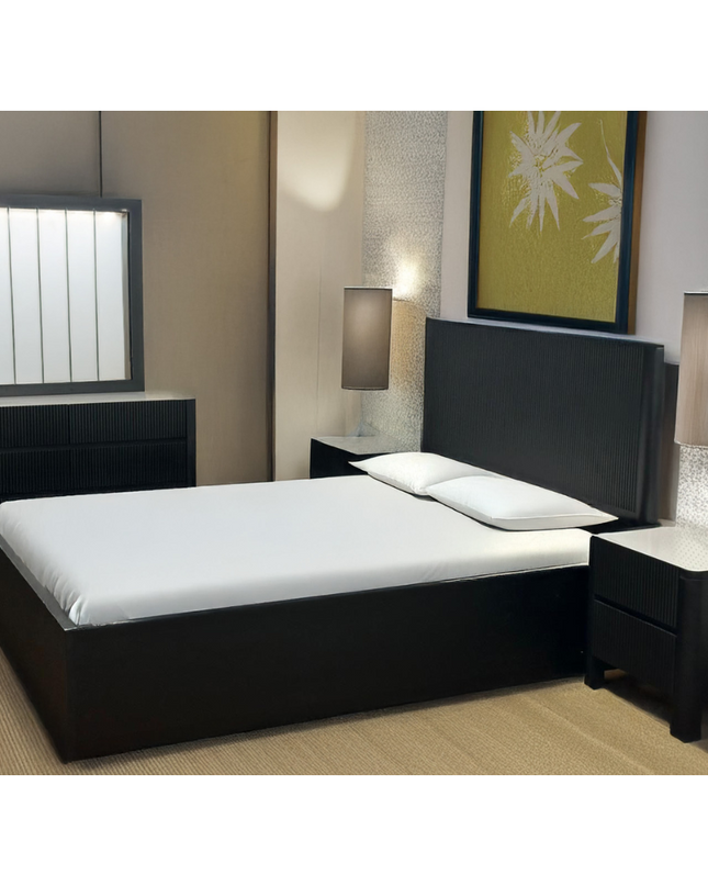 Lisbon 5 Pce Queen Dresser Mirror Suite - Black