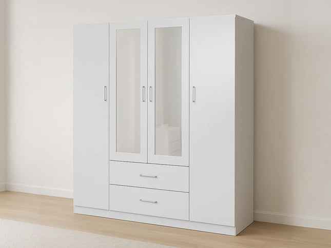 Redfern 4 Door Wardrobe (White)