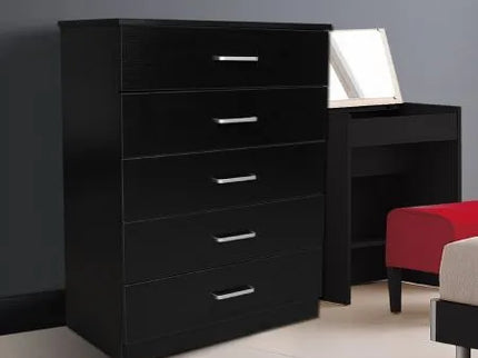 Redfern 5 Drawer Chest - Black