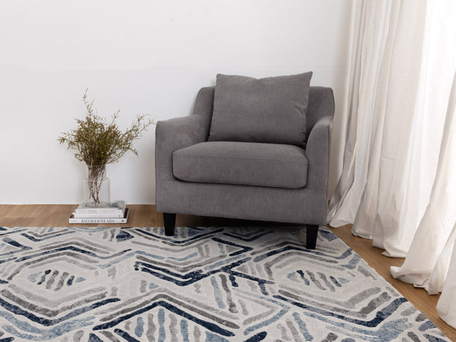 Ruby Diamond Blue Grey Rug