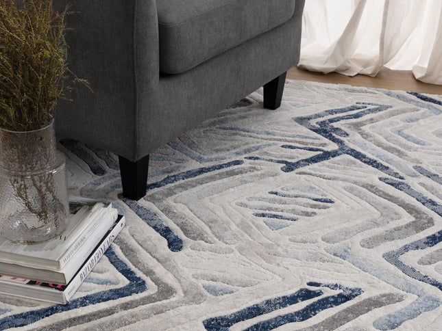 Ruby Diamond Blue Grey Rug