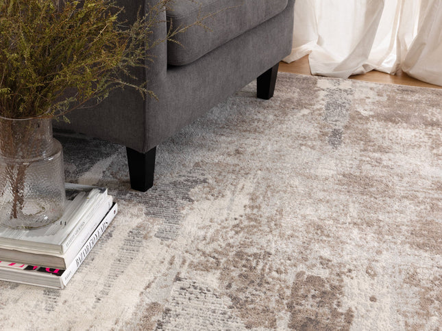 Ruby Abstract Beige Rug