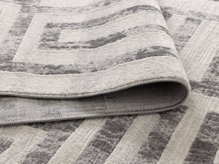 Ruby Maze Grey Rug