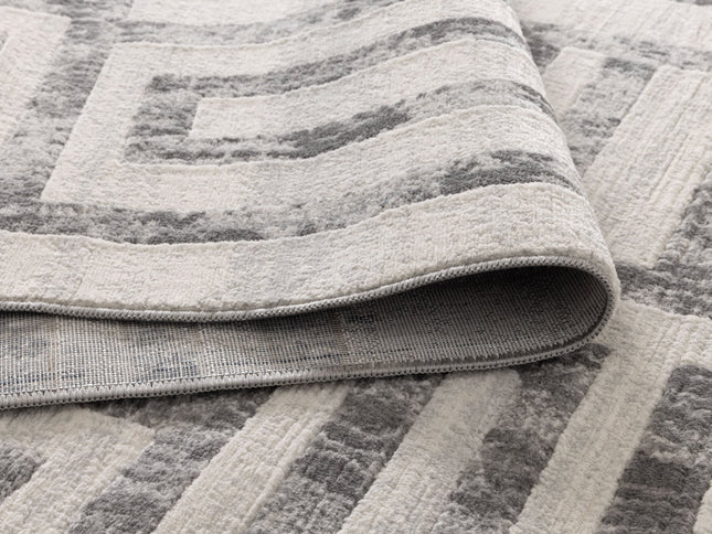 Ruby Maze Grey Rug