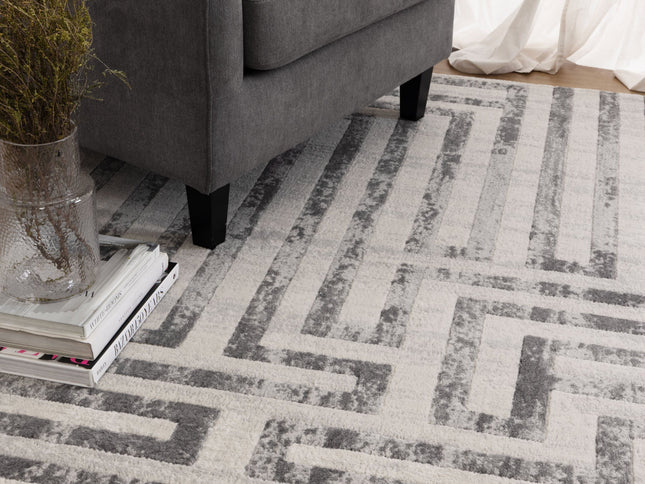 Ruby Maze Grey Rug