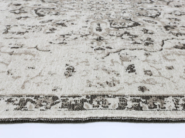 Rustic Medallion Ash Transitional Rug