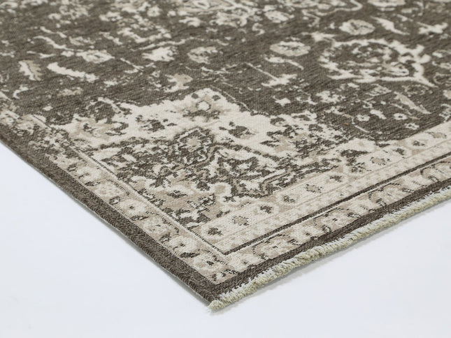 Rustic Medallion Ash Transitional Rug