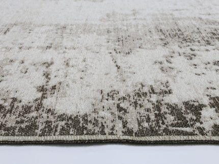 Rustic Faded Beige Abstract Rug
