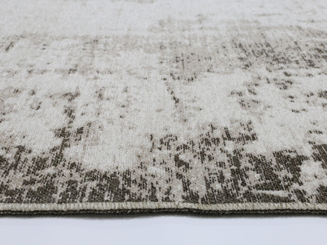 Rustic Faded Beige Abstract Rug