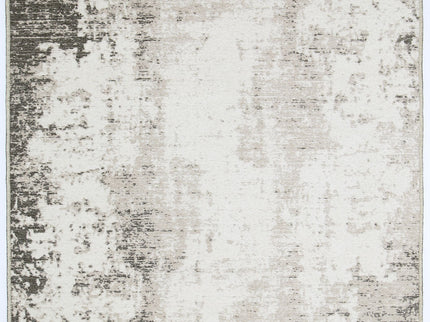Rustic Faded Beige Abstract Rug