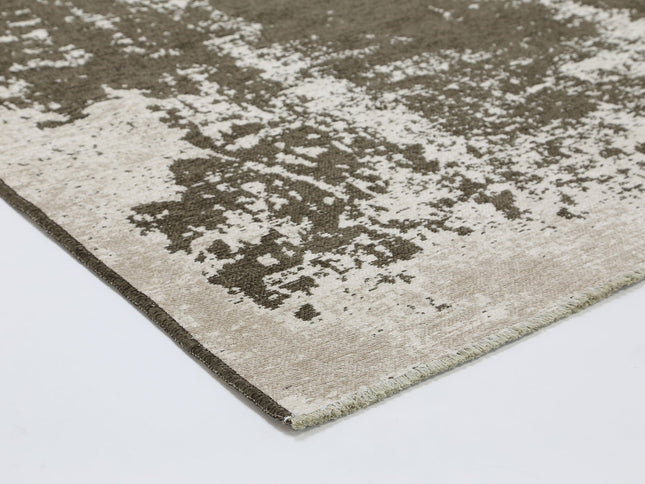 Rustic Faded Beige Abstract Rug