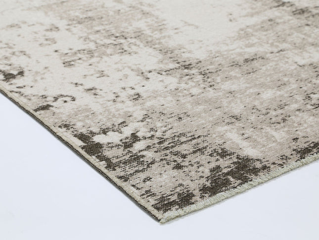 Rustic Faded Beige Abstract Rug