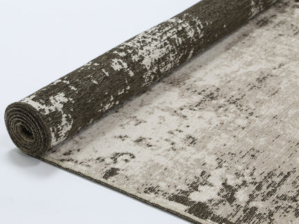 Rustic Faded Beige Abstract Rug