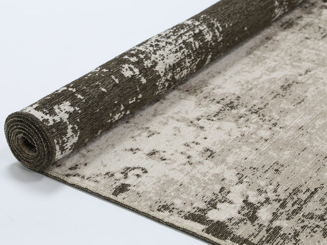 Rustic Faded Beige Abstract Rug