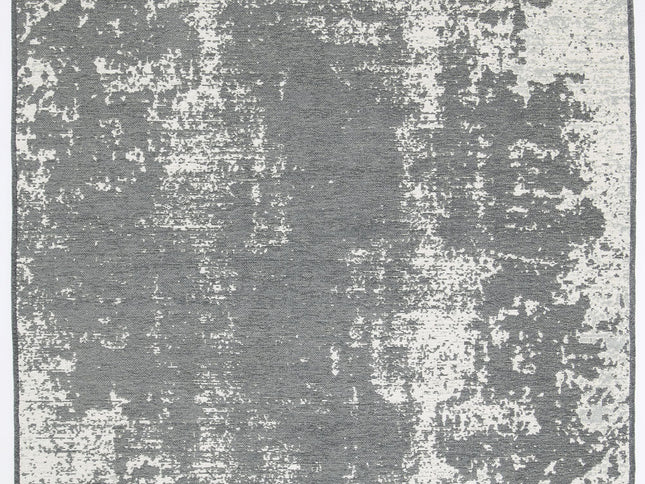 Rustic Faded Grey Abstract Rug
