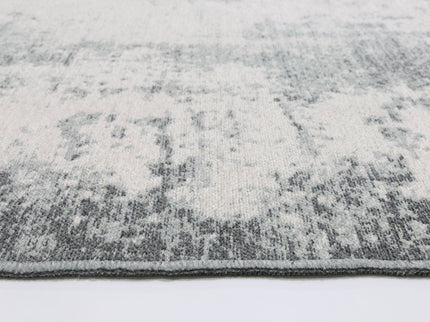 Rustic Faded Grey Abstract Rug