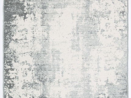 Rustic Faded Grey Abstract Rug