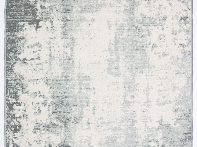 Rustic Faded Grey Abstract Rug
