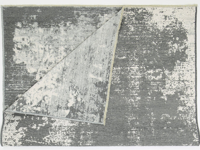 Rustic Faded Grey Abstract Rug
