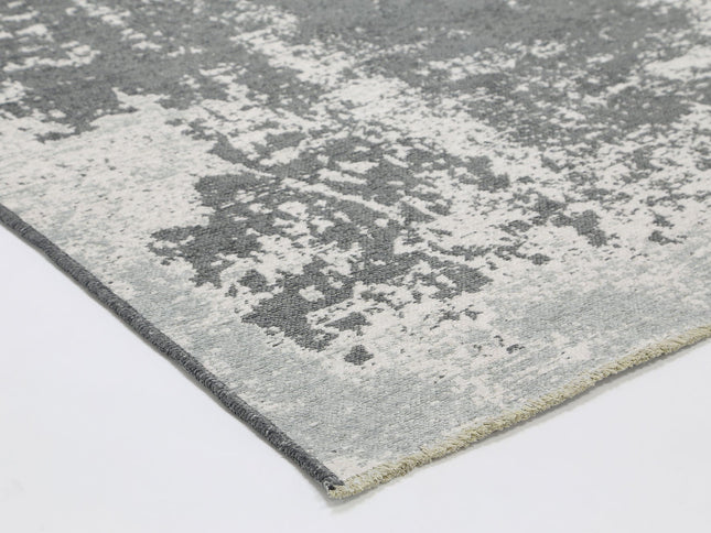 Rustic Faded Grey Abstract Rug