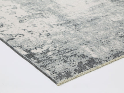 Rustic Faded Grey Abstract Rug