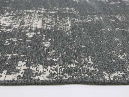 Rustic Faded Grey Abstract Rug
