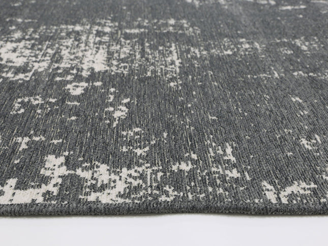 Rustic Faded Grey Abstract Rug