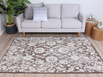 Rustic Vineyard Beige Contemporary Rug