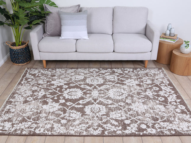 Rustic Vineyard Beige Contemporary Rug