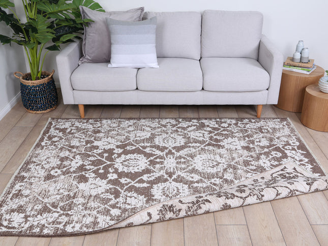 Rustic Vineyard Beige Contemporary Rug